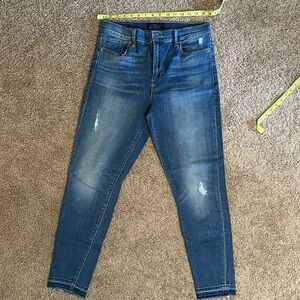Lucky Brand Blue Skinny Jeans with Distressed Details